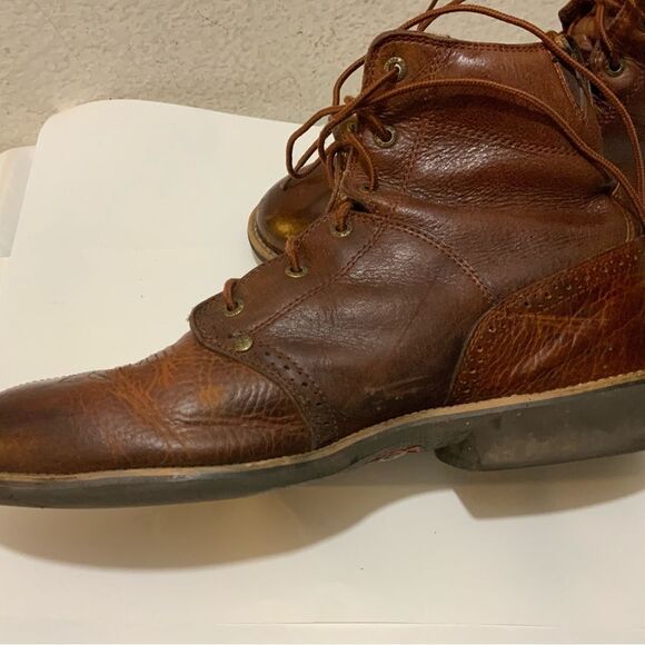 Twisted X Men's Lacer Lace Up Leather Ankle Boots Cognac MCRL001 Size 11-1/2 M - Picture 9 of 15